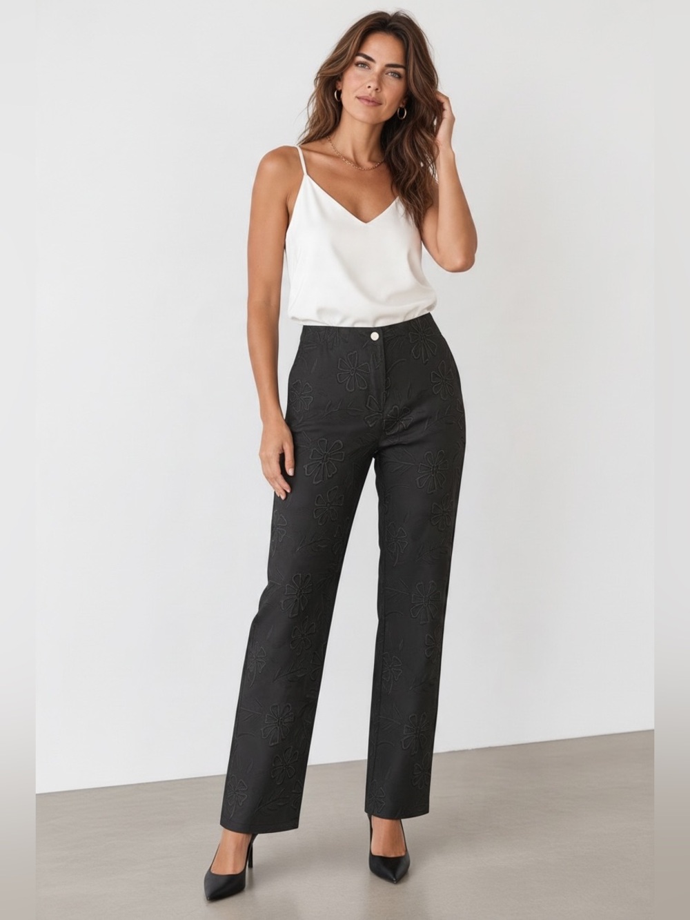 Vintage Tibi Embroidered Pants - Silk/Wool